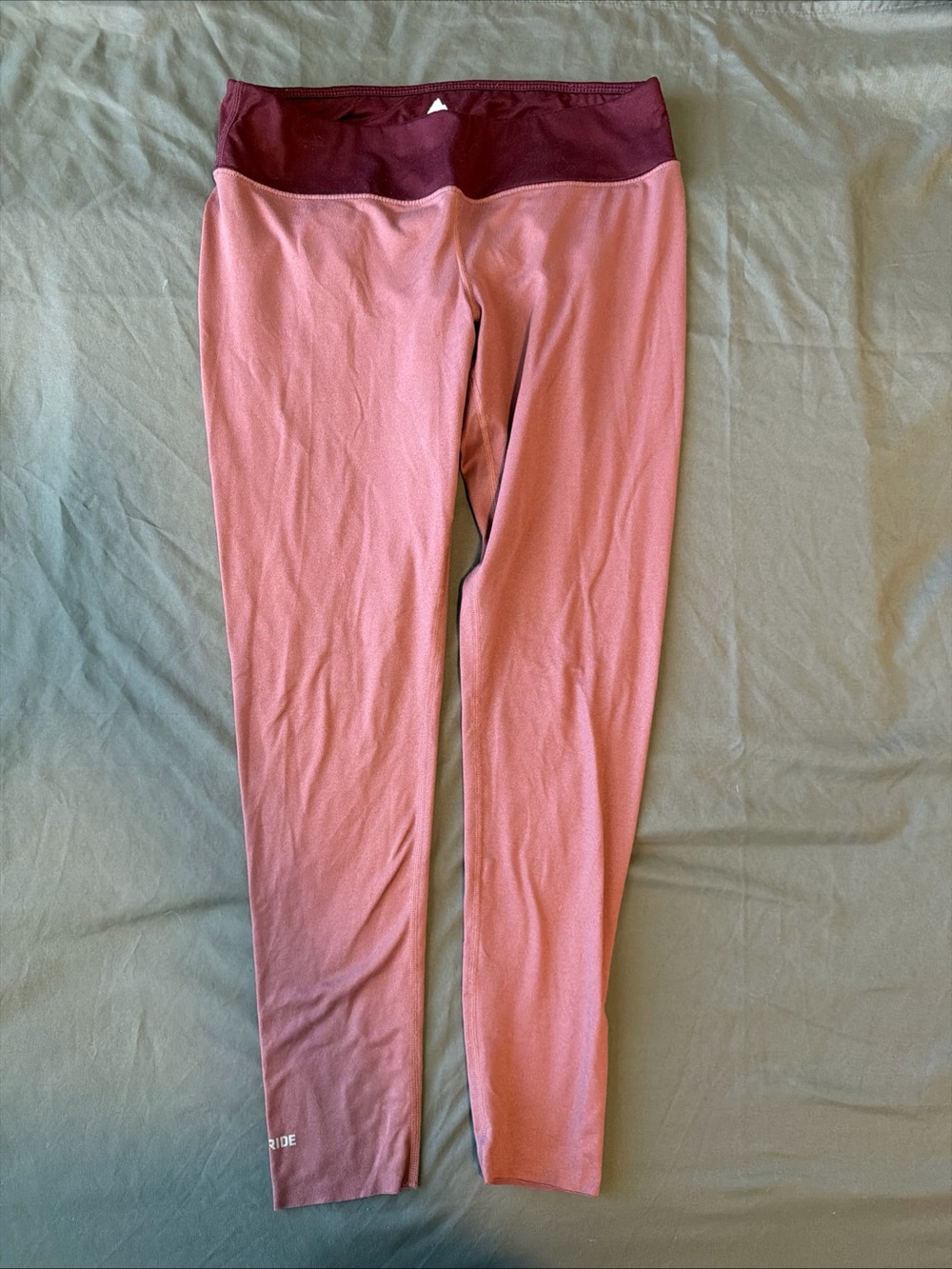 Burton dryride Two-Tone Pink Leggings with Maroon Waistband